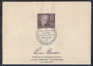 Germany Berlin Scott 9N192 FDC - Louise Schroeder - Picture 1 of 1