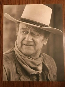 Vintage JOHN WAYNE Western Movie Print 11"x14" Black & White Cowboy Duke Classic - Picture 1 of 5
