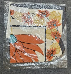NOS Jim Thompson Signed Thai Silk Scarf 16“ Lotus Blossom Floral - Picture 1 of 5