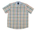 GCM Pure Cotton Multi Gingham Check SS Shirt (3318),size 2XL-5XL,2 Colors Option