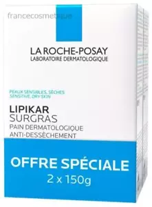 La Roche-Posay Lipikar Surgras Cleansing Bar 2 x 150g - Picture 1 of 1