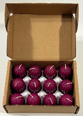 Домашние интерьеры Votive свечи ~ коробка из 12 ~ алая роза #1802 ~ новый из старых запасов - Изображение 1 из 3