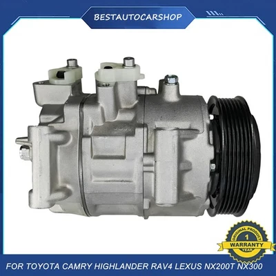 AC Compressor with 6-Groove for Toyota Camry Highlander RAV4 Lexus NX200t NX300 Foto 1 de 4