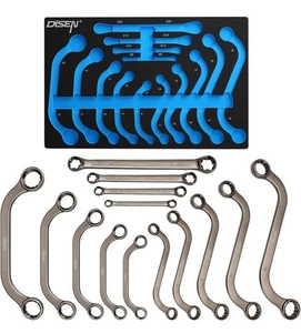 14-teiliges Halbmond, S-Stil & E-Torx Schraubenschlüssel-Set - CR-V, metrisch, mit EVA Organizer - Bild 1 von 4