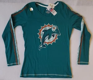 NFL MIAMI DOLPHINS Women's Size Large Long Sleeve Shirt New with Tags - Picture 1 of 4