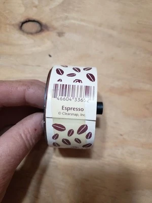Rueda de rodillo sello goma impresión borde grano café espresso Clearsnap Foto 1 de 2