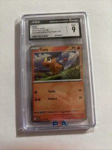 2025 Pokemon Tepig White Flare-011/086 Black Bolt & White Flare Poster CGC 9mint - Picture 1 of 2