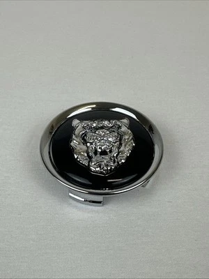 Tapacubos centrales de rueda Jaguar negro y plateado Growler XJ, XJ40, XK8 parte | MND6249  Foto 1 de 2