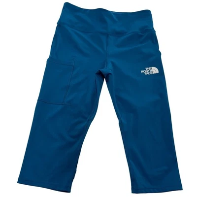 Leggings The North Face para mujer azul medio Movmynt Capris pantalones bolsillos Foto 1 de 4