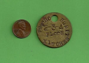 "Llavero de colección llavero giratorio psico hospital cocina 1 1/2"" 2-3-4 piso latón" - Imagen 1 de 2