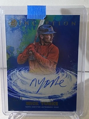 2021 Bowman Inception Primordial Prospects Auto Nick Yorke #PPA-NY Blue /75 - Image 1 of 3