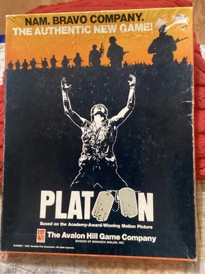 PLATOON, 1986 NEVER UNUSED AVALON HILL GAME COMPANY COMPLETE BOARD GAME/FREE P&H - Image 1 of 4