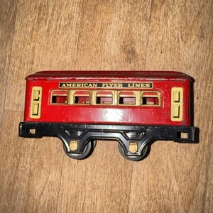 American Flyer Line Personenwagen Blech Metall Vorkrieg? Rot - Bild 1 von 6