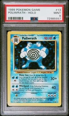 Poliwrath - 013/102 - Holo Rare - Base Set - Pokémon - PSA 9! - Image 1 of 2