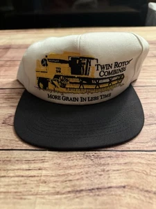 New Holland Twin Rotor kombiniert mehr Korn weniger Zeit Vintage Truckermütze neu aus altem Lagerbestand Defekt - Bild 1 von 11