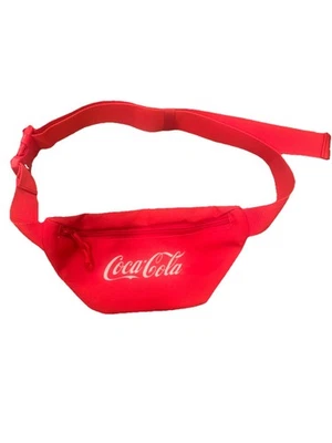 NOVA BOLSA DE CINTURA DE LONA COCA-COLA Fanny Pack | Logotipo vermelho pacote quadril alça ajustável - Imagem 1 de 4