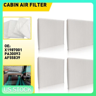 For Kenworth T680 T800 T880 Peterbilt 567 579 Cummins ISX 4PCS Cabin Air Filter - Image 1 of 4