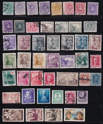 Spain. Old stamps. 62 pcs. Incl. Spanish posessions. - Image 1 of 2