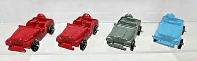 Lot of 4 Diecast Midge Toys Army Willys Jeep Nice! - Image 1 of 4