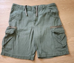 Bugle Boy Cargo Baggy Cord Shorts Herren Gr. 38 Marine Grün Baggy Weite Y2K - Bild 1 von 11