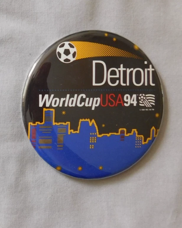 Detroit 1994 World Cup USA Wincraft 3 1/4” Button Pin - Image 1 of 1