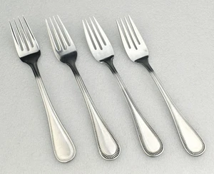FOUR Towle BEADED ANTIQUE Salad Forks 18/8 Stainless Steel Flatware - Picture 1 of 5
