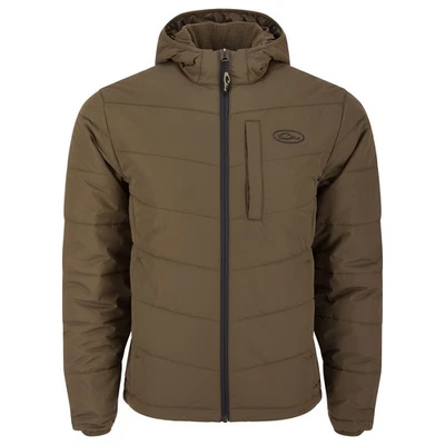 Chaqueta DRAKE MST de plumón sintético con capucha marrón barro para hombre (DW4060-MDB) Foto 1 de 4