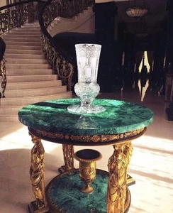 Malachite Coffee Table For Home Decor Handmade Interior set of 2 tables - Picture 1 of 8