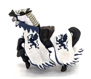 Papo Pferd Figur 2006 Mittelalter blauer Drachenritter König Figur Spielzeug - Bild 1 von 7