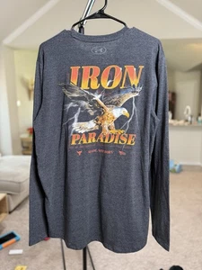 Under Armour Project Rock Shirt Herren LG Grau Iron Paradise Langarm Grafik - Bild 1 von 6