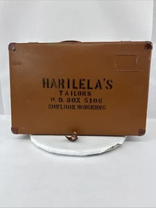 Vintage Harilela’s Tailors Luggage Suitcase Kowloon Hong Kong - Picture 1 of 24