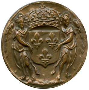 FRANCE PARIS VERSAILLES COURT OF APPEAL BRONZE ART MEDAL 81MM 312G - Picture 1 of 4