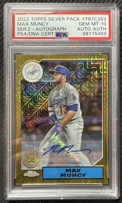 2022 Topps Silver Pack Max Muncy Auto #d /30 — PSA 10 - Image 1 of 2