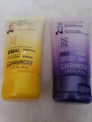 Champú Giovanni 2Chic jengibre 1,5 fl oz y acondicionador 1,5 fl mora coco  Foto 1 de 4