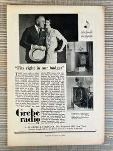 Grebe Radio AH1 SK4 Lowboy Richmond Hill NY 1930 Vintage Print Ad - Picture 1 of 1