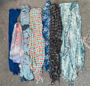 Ladies Scarves Bundle - Mixed Bundle of 8 - Beautiful Colours - Picture 1 of 13