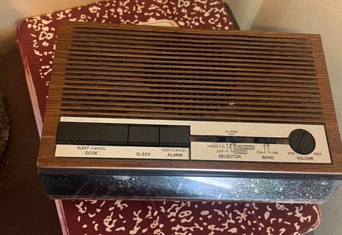 Panasonic RC-6063 Vintage FM/AM Clock Radio Dual Alarm *Tested Works Red Display Cover