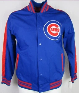 Chicago Cubs MLB Men's Large Varsity Cotton Button Jacket - Picture 1 of 1