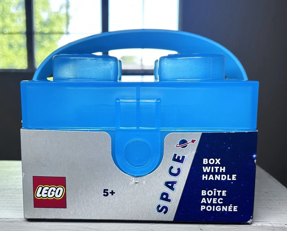 LEGO Translucent Box with Handle Blue