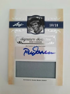 2012 Leaf Legends Of Sport Signature Swatches #SS-RC1 Rod Carew Auto/Uni 10/10 ^ - Picture 1 of 2