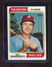 1974 OPC O-Pee-Chee #214 Billy Grabarkewitz, Philadelphia Phillies, EX-MT, Tough