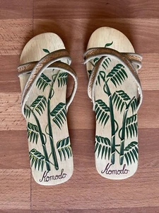 Slipper Aus Natur Holz Sohle Recycling Autoreifen - Bild 1 von 7