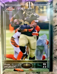 2015 Topps Chrome - Black Refractor #62 Mark Ingram /299 - Picture 1 of 2