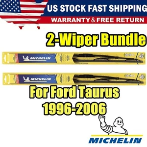 For Ford Taurus - 1996-2006, Direct Fit (Pair) 2x For Michelin Wiper Blades Set - Picture 1 of 11