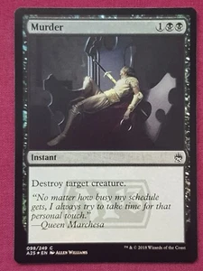 Magic The Gathering MASTERS 25 FOIL MURDER black card MTG - Picture 1 of 2