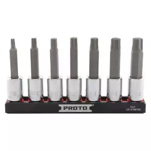 PROTO J4990R7MM Socket Bit Set, Steel, DrSz 3/8 in 56JT06 - Picture 1 of 2