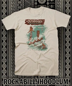 Camiseta Retro Tiki Art 100% Algodón Bar Taza Restaurante Estacionador Polinesio - Imagen 1 de 9