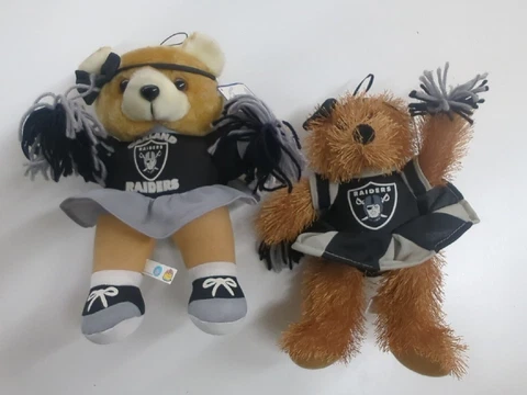 ✨ LOT OF 2 ✨ Vintage 1999 Oakland Raiders NFL Good Stuff 11" Cheerleader Bears! Cover