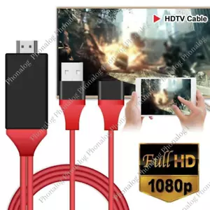 HDMI Cable 1080P Phone to TV HDTV AV Adapter Universal For iPhone Android Type C - Picture 1 of 12