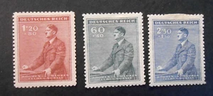 GERMANIA ,GERMANY REICH 1942 Boemia /Bohmen & Moravia 53° Hitler " 3 Valori MH* - Picture 1 of 1